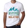 Men’s Vintage Tee Shirt Graphic T Shirt Wilderness Malaysia White