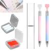 1/2Pcs Rhinestone Applicator Tool with Refill Wax Pads Rhinestone Picker Refillable Wax Pen Painting Dotting Wax Pen Rotatable Pick-up Tools