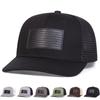 Unisex Micro Curved Black Bubble Fish American Flag Leather Label Adjustable Mesh Baseball Cap Sun Caps Spring Summer Outdoor Sport Travel Hats