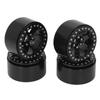 4Pcs 2.2 Inch Wheel Hubs Aluminum Alloy Wheel Hubs for 1 10 Remote Control RC Rock Crawler Car Black