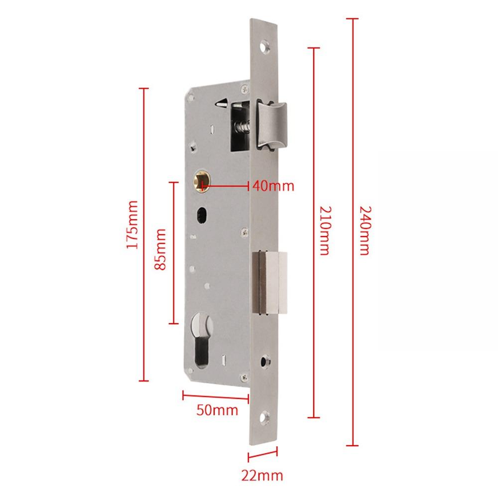Stainless Steel Aluminum Door Lock Universal Frame Mortise Lock Safety Exterior Door Lock  Home