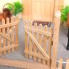 1/12 Dollhouse Wood Fence Gate Model Dollhouse Miniature Fairy Garden Door Dolls House Simulation Furniture Decoration Toys