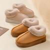 Bag Heel Plush Cotton Shoes Winter Help Plush Thickened Indoor Home Thermal Cotton Slippers