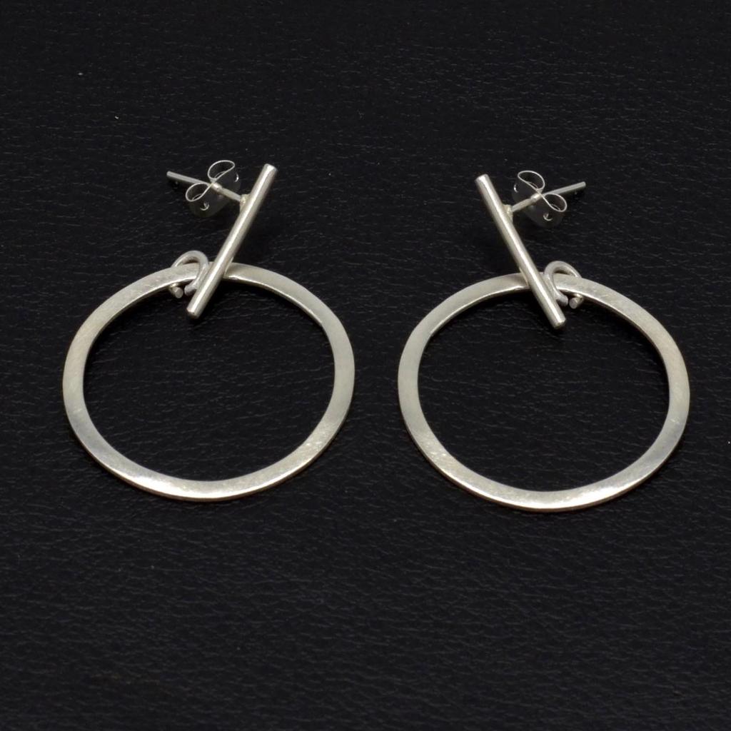 925 Sterling Silver Round Studs Earrings, Handmade Studs Earrings, Gift For Her, Anniversary Gift Earrings