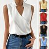 Summer Vest V-neck Versatile Anti-pilling Summer Pure Color Tank Tops Daily Clothing