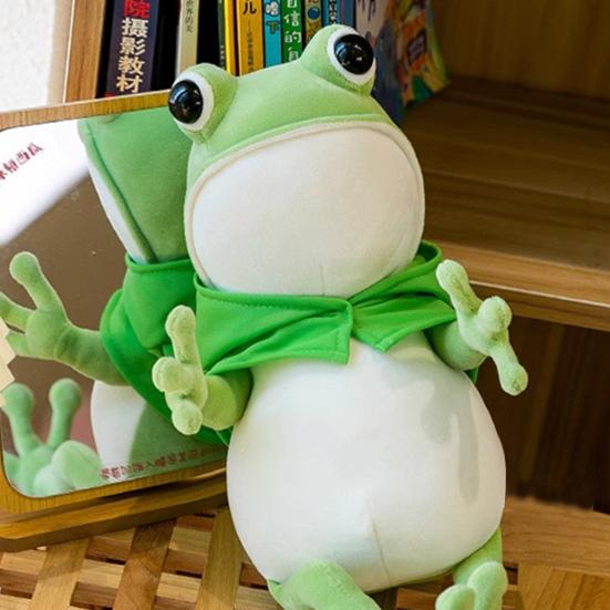 Cartoon Frog Eyes Long-legged Pillow Toy Cute Big Stuffed Green Frog Plushies Companion Sleep Pillow Soft Stuffed
