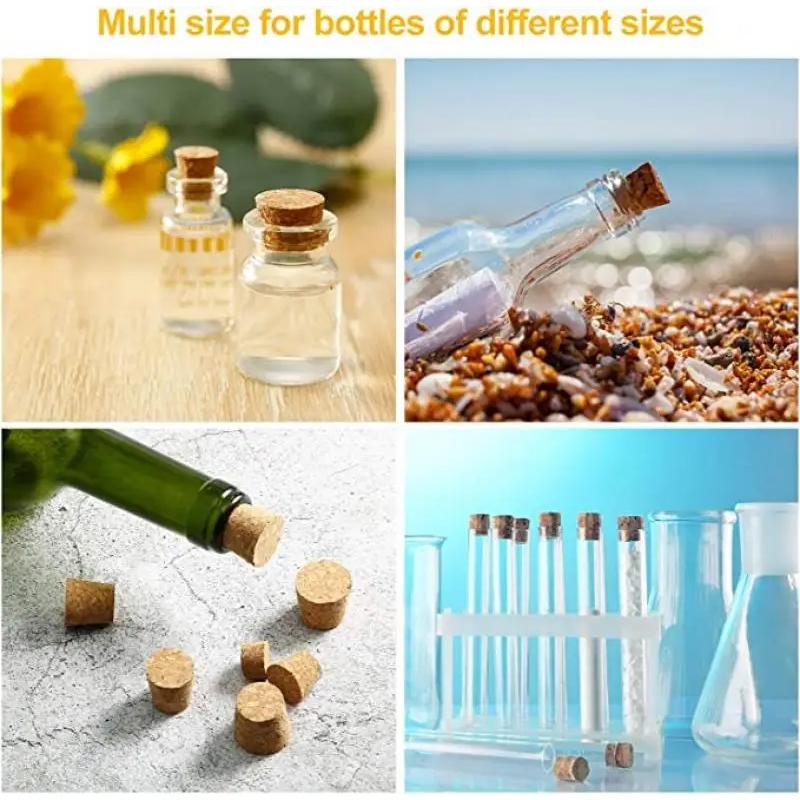 5/100pc Tops DIA 8mm To 58mm Wooden Cork Lab Test Tube Stopper Kettle Pudding Bottle Cork Cap Burette Tube Wood Plug Cork Stopper