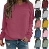 Women's Autumn And Winter Casual Tops Solid Color Cotton Warm Long Sleeve Loose Sweater