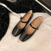 Woman New Leather Mary Jane Shoes Elegant Square Toe Shoes Women Flat Shoes Fashion Casual Dress Outdoor Ballerinas Flat Shoes