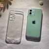 Transparent Silicone iPhone Case for Apple Models 11-16, Painted Design for 13, 14 Pro Max, 12, and 15.