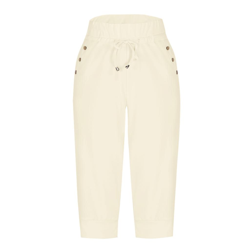 Pants For Women Casual Summer Drawstring Elastic Waist Pant With Pockets