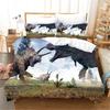 3pcs Bedding Sets 3d Dinosaur World Tyrannosaurus Rex Kids Child Microfiber Polyester Bed Duvet Cover Set And 2pcs Pillow Cover