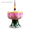 1PCS Ceramic Lotus Fragrance Oil Lamp Household Buddha Front Changming Lotus Butter Lamp Holder