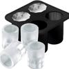 1pc Silicone Shot Glass Ice Molds, Ice Cube Trays For Freezer With 4 Cavities.