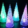27CM Light Up Christmas Tree Colorful Lighting Battery Operated Holiday Home Decoration Acrylic LED Desktop Xmas Tree Lamp Ornament