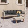 Day and Night - Day and Night 2-piece Garden Furniture Set and Beige Synthetic Rattan Cushions