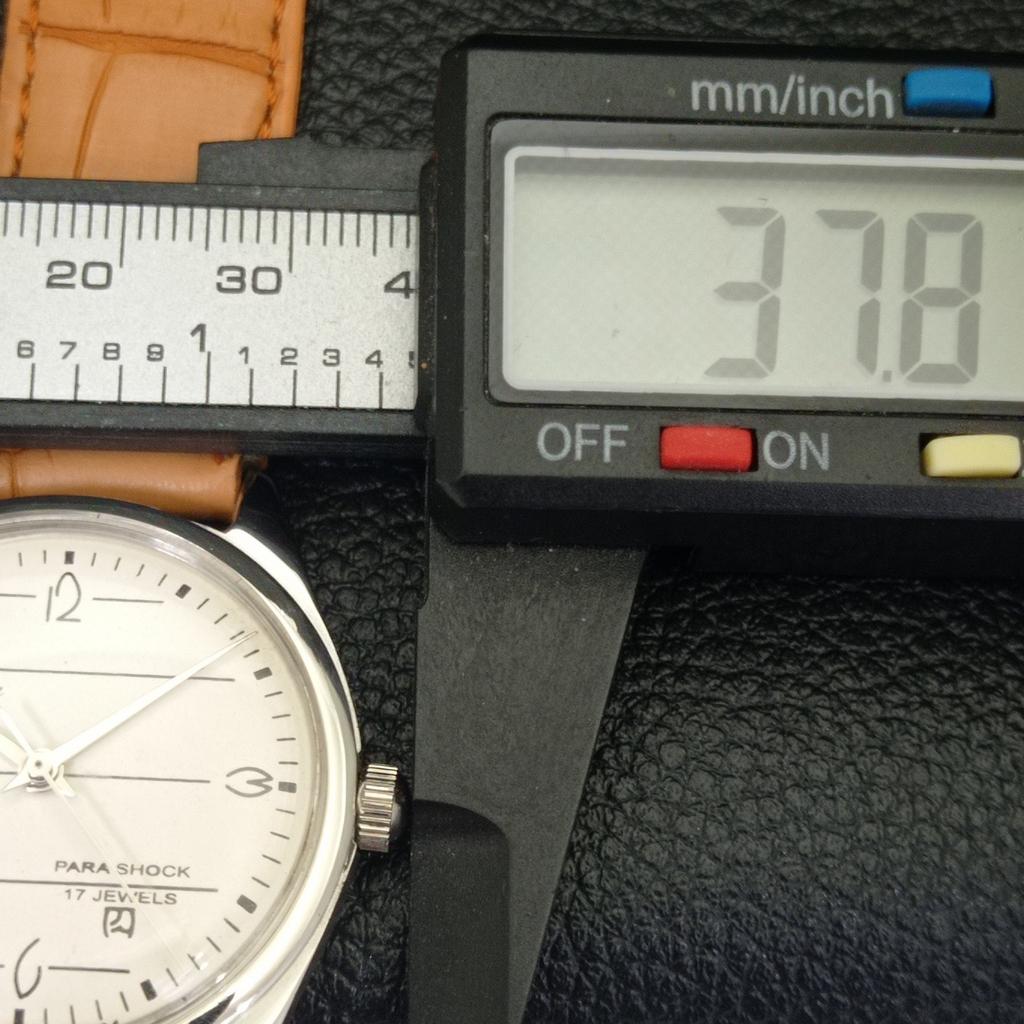 HAND-WINDING VINTAGE HMT JANATA INDIAN MENS WHITE COLOR DIAL WATCH A700070-5 R201-a700070