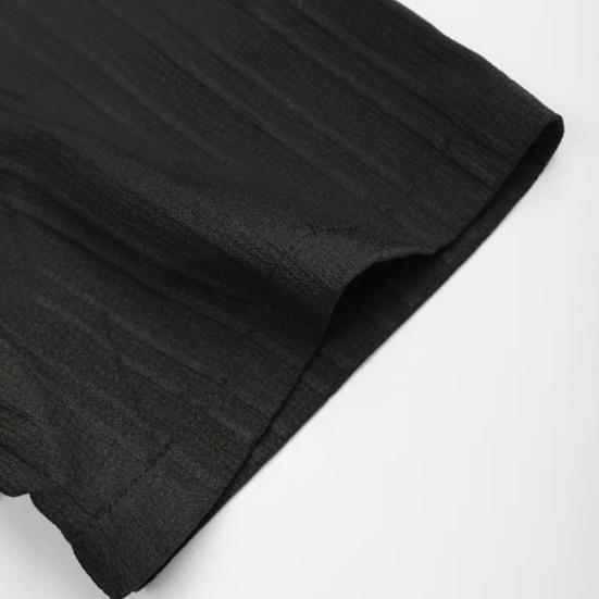 2 шт./комплект мужской повседневный наряд однобортная рубашка с лацканами короткий рукав эластичный пояс длинные брюки комплект однотонный наряд