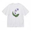Women's Round Neck Classic T-Shirt Botanical Green Leaf and Bell Blossom Tee