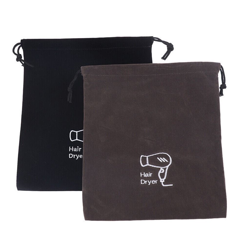 Velvet Bag for Jewellery Travel Toiletry Carry Pouch Hair Dryer Pouch Hair Dryer Drawstring Bag
