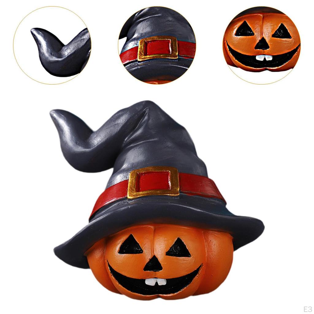 Resin Sculpture Craft Halloween Pumpkin Decoration for Shelf Table Landscape