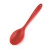 Durable Anti-rust Wear-resistant Ergonomic Handgrip Dining Silicone Non Stick Oval Spoon for Dorm Fruit Spoon
