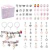 Bracelet DIY Charm Bracelet Necklaces Jewelry Making Kit with Pink Gift Box for Girls Women Valentines Birthday Christmas Gift