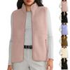 Women's Fashion Warm Sleeveless Vest Zipper Fleece Jacket