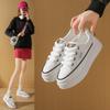 2025 Little White Shoes Women's Spring New Korean Version Ins Women's Platform Leisure Sports Versatile Board Shoes Street Shot 6A02