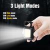 Mini Keychain LED Work Light Portable USB Rechargeable Pocket Flashlights Waterproof Outdoor Camping Hiking Small Magnet Lights