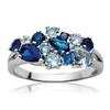 Silver Ring 'Sissi' Silver Blue (rhodium) - 10 Mm