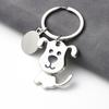 Creative Cartoon Dog Key Chains Rotatable Head Lovely Pet Smooth Stainless Steel Children's Funny Key Chain