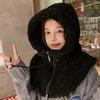 WTEMPO Autumn Winter Large Size Hooded Shawl Hats Women's Thickened Plush Warm Hats Outdoor Cycling Skiing Soft Ear Protection Hats