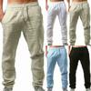 Men's Summer New Style And Fashionable Solid Cotton And Linen Trousers
