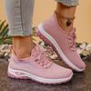 Модные женские кроссовки с мягкой подошвой, дышащей сеткой, легкие, нескользящие, повседневные спортивные туфли для женщин, удобные вязаные кроссовки без шнурков