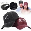 Visors DAD MOM Embroidery Baseball Caps Vintage Baseball Hats Outdoor Sports Distressed Faded Cap