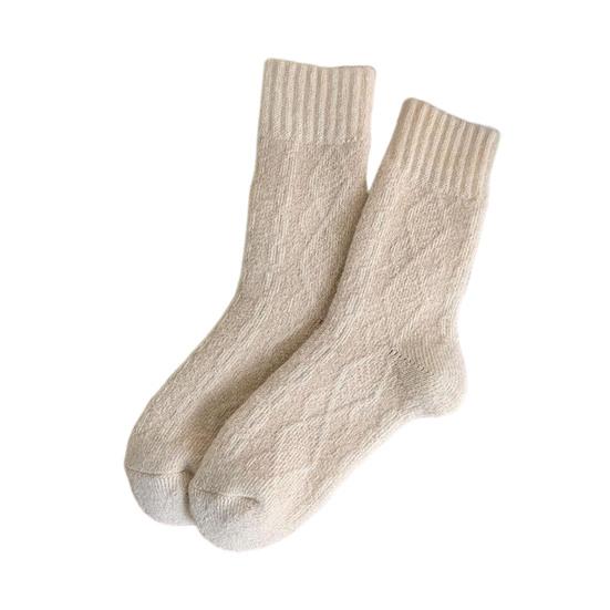Fleece Lined Crew Socks for Women Cozy Soft Warm Thick