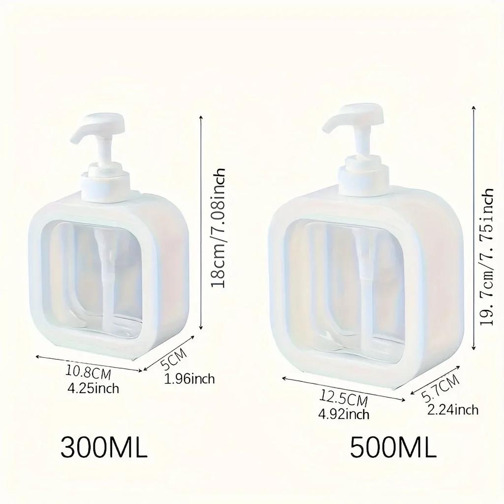 1pc- Transparent Split Bottle, Bathroom Hand Sanitizer Preparation Bottle, Plastic Press Visual Lotion