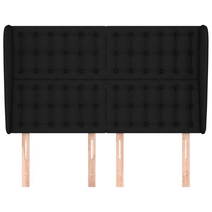 VidaXL Headboard with Ears Black 147x23x118-128 Cm Fabric3118390