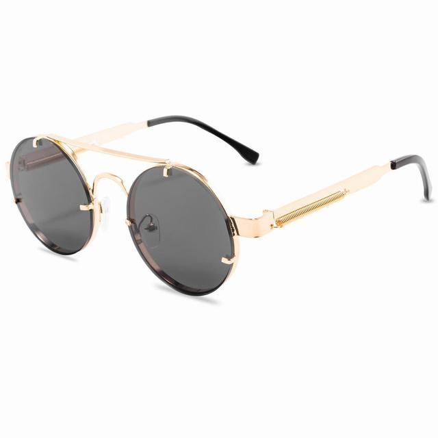 Vintage Punk Style Sunglasses For Women  Men Retro Round Metal Frame Summer Spring Luxurydesign Car Glasses Eyewear Uv400