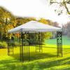 300x300CM Grill Gazebo Replacement Canopy Roof Waterproof Oxford Cloth Double Tiered BBQ Gazebo Top Cover Outdoor Patio Yard Gazebo Shelter Top