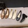 8178 Square Head Light Mouth Thick Heel Single Shoes 2025 New Spring Fashion Versatile Professional Work Women's Shoes