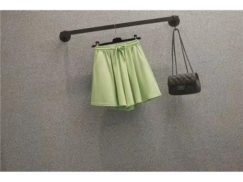 Plus Size Women's Loose Fit Summer Sports Set - Irregular T-Shirt & Wide-Leg Shorts