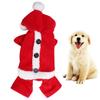 Winter Xmas Cute Red Dog Clothes Hoodie for Small Dogs Puppy Jacket Clothing Outfit Clothing