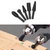 5 PCS Woodworking Twist Drill Bits, Wood Carving File Rasp Drill Bit, with 1/4" Shank Tool Rasp Chisel Shaped Rotating Embossed Grinding Head