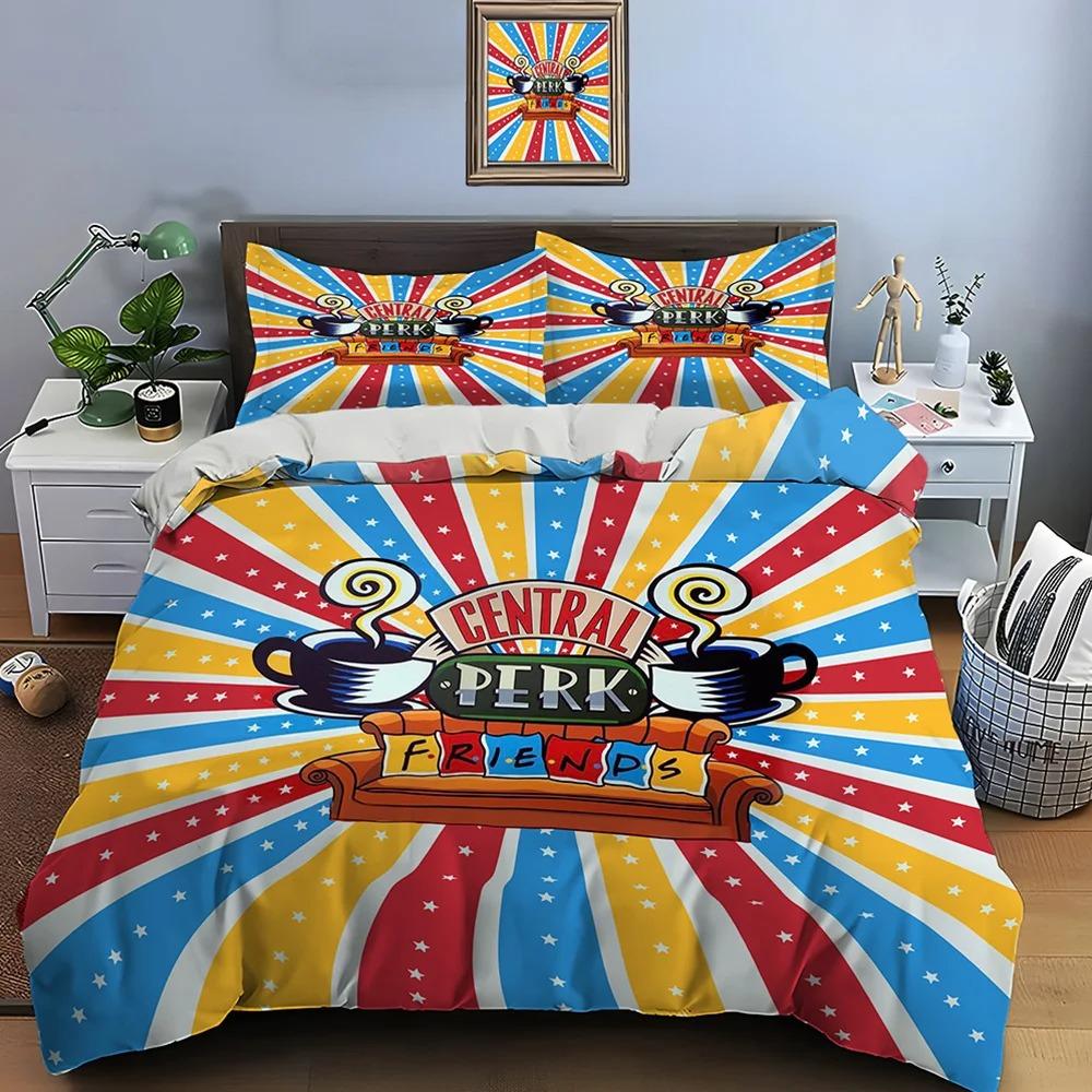 Friends Printed Bedding Set Friends Season Bedding Set Comfortable Adult Children Luxury Tv Program Pattern Full Size