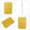 Card Holder Slim Small Wallet Faux Leather Solid Color Driver's License Credit Card Case Business Use