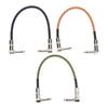 3Pcs Guitar Patch Cables Nylon Metal Braided Low Noise Cable for Instrument Effects