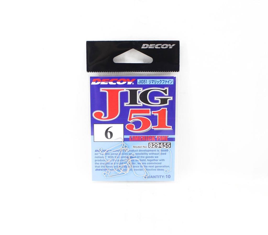Decoy Jig-51 Limerick Fine Jig Hook Size 6 (9455)