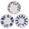Yamaka Shoten Moomin Plates Nordic Moomin Day Made In "Blue Flora" (3-Piece Set, 13.5cm) - Style, Merchandise, Mother's Gift, Japan, Mm7000-129